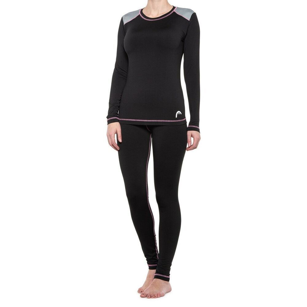 Head Women's Brushed Base Layer Legging Pants & Shirt Set Size XL